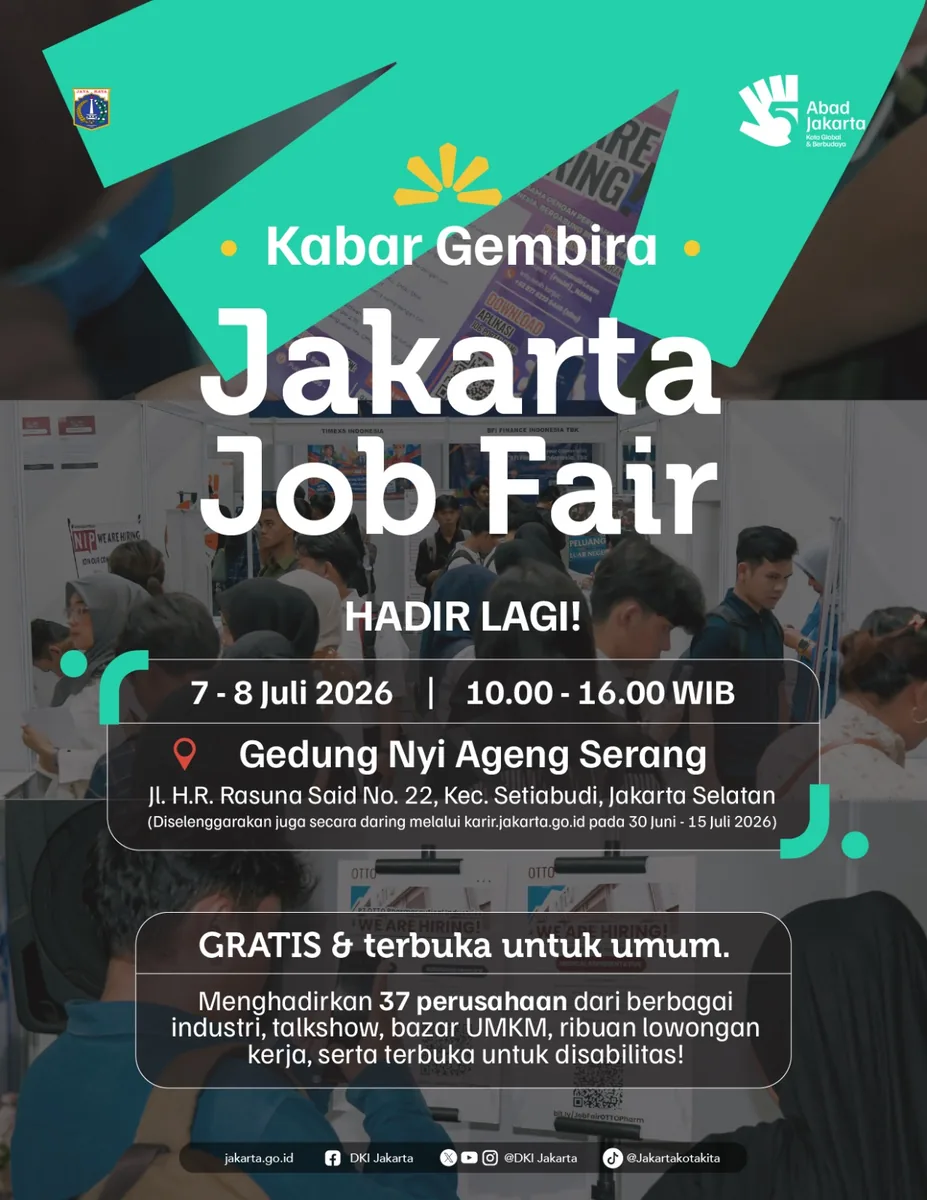 Job Fair Kabupaten Garut 2026 (Suku Dinas TKTE Wilayah Kabupaten Garut Barat) : 7-8 Juli 2026