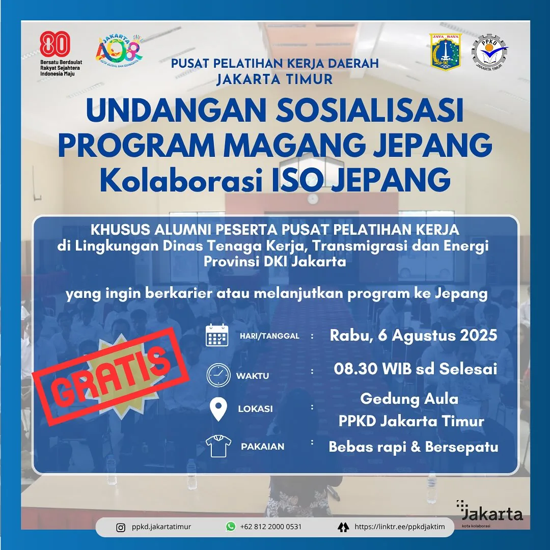 UNDANGAN SOSIALISASI PROGRAM MAGANG JEPANG – PPKD KABUPATEN GARUT
